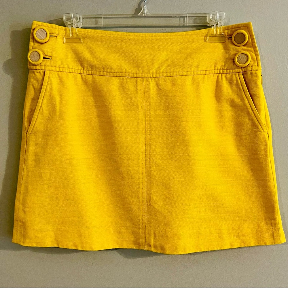 Banana Republic Yellow Mini Skirt